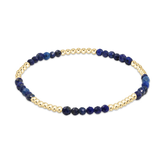 Blissful Pattern 2.5mm Bead Bracelet - Lapis