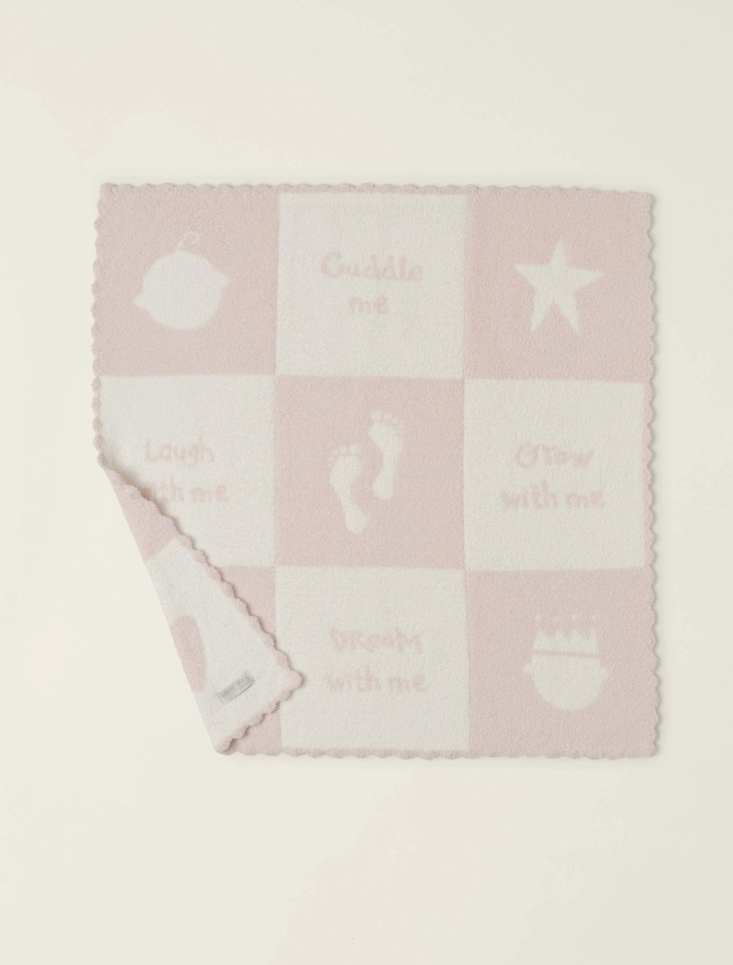 CozyChic Cuddle Receiving Baby Blanket - Pink/Pearl