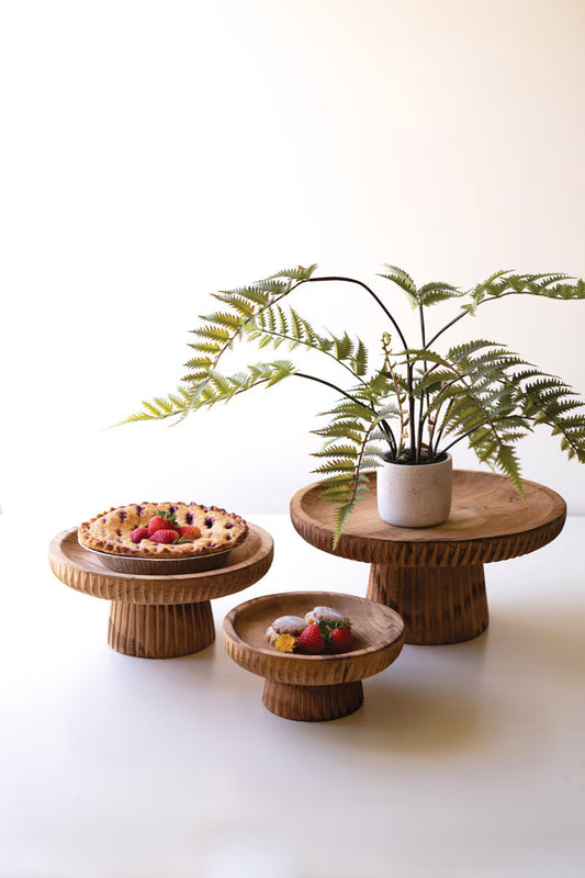 Assorted Serving Etched Display Stands