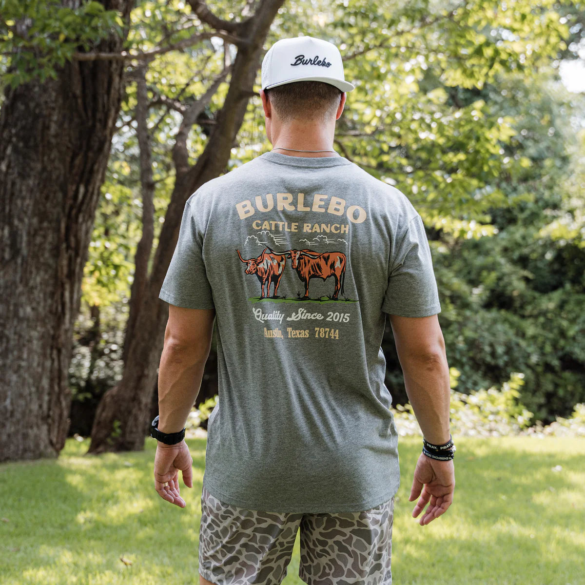 Adult Tee - Burlebo Cattle Ranch Dark Heather Grey