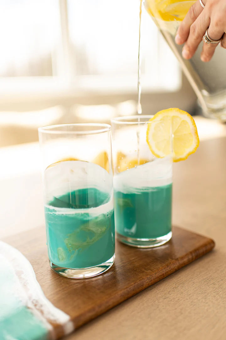 Resin Accented Highball Glasses