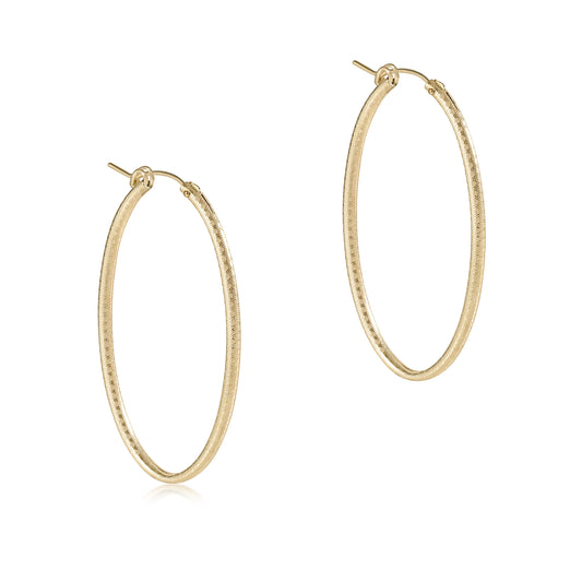 Oval Gold 2" Hoop- Textured