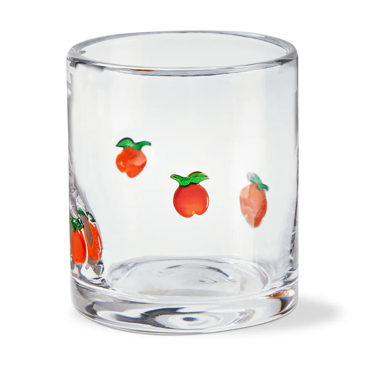 Orange Double Old Fashioned Glass