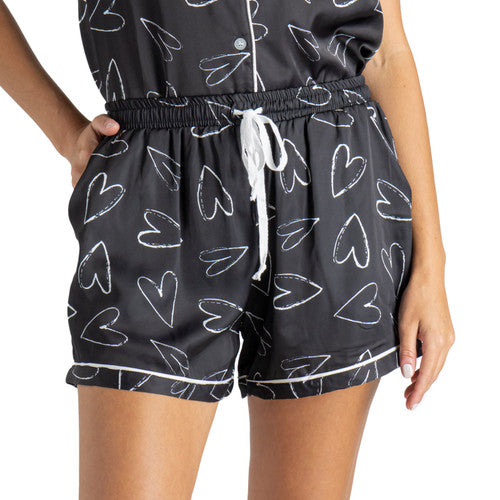 I Love Sleep Satin Pajama Shorts