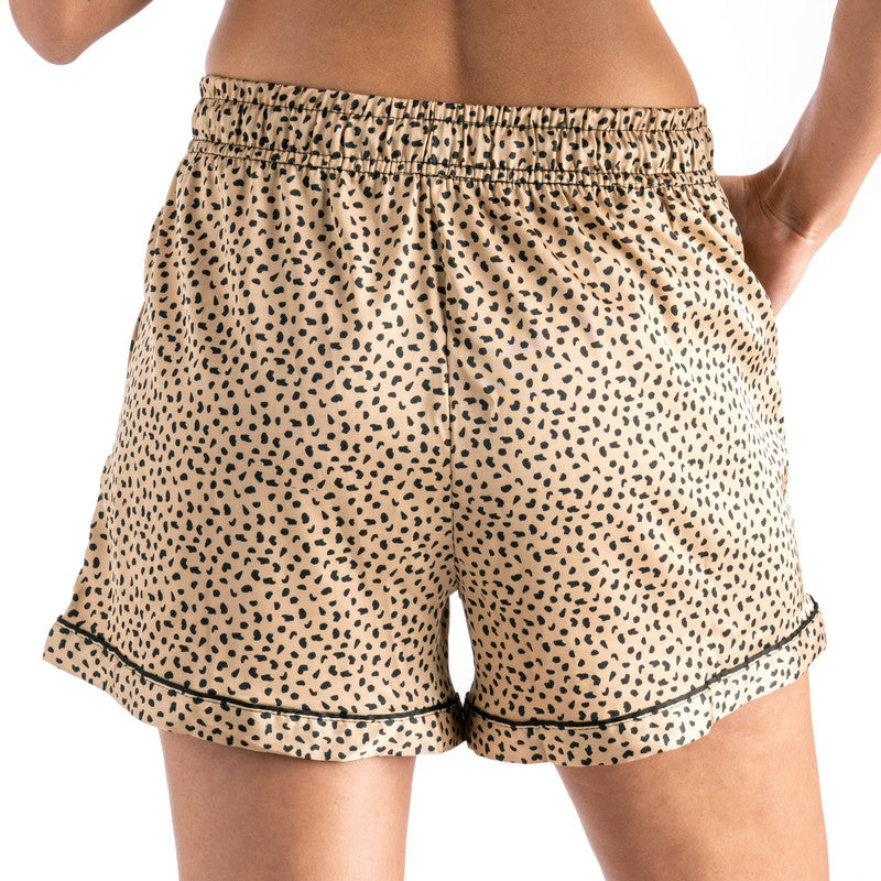 Ooh La Leopard Satin Pajama Shorts