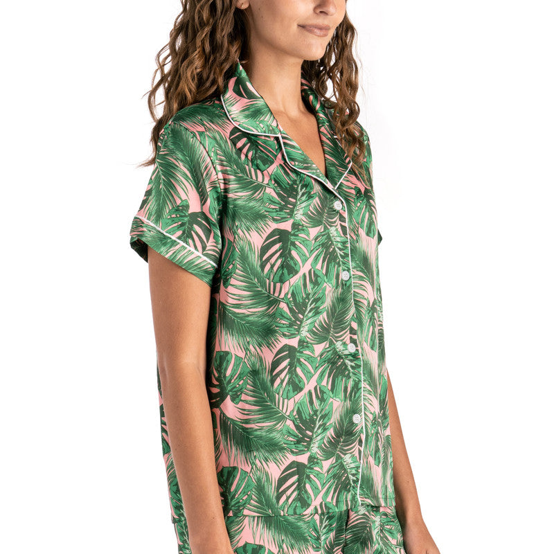 Aloha Bed Satin Pajama Top