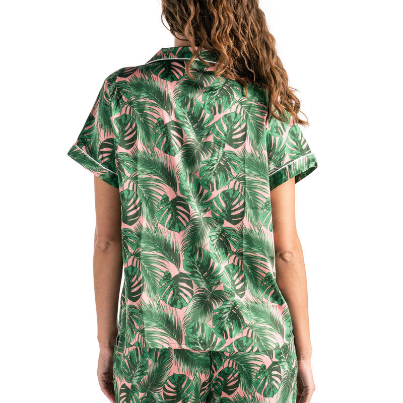 Aloha Bed Satin Pajama Top