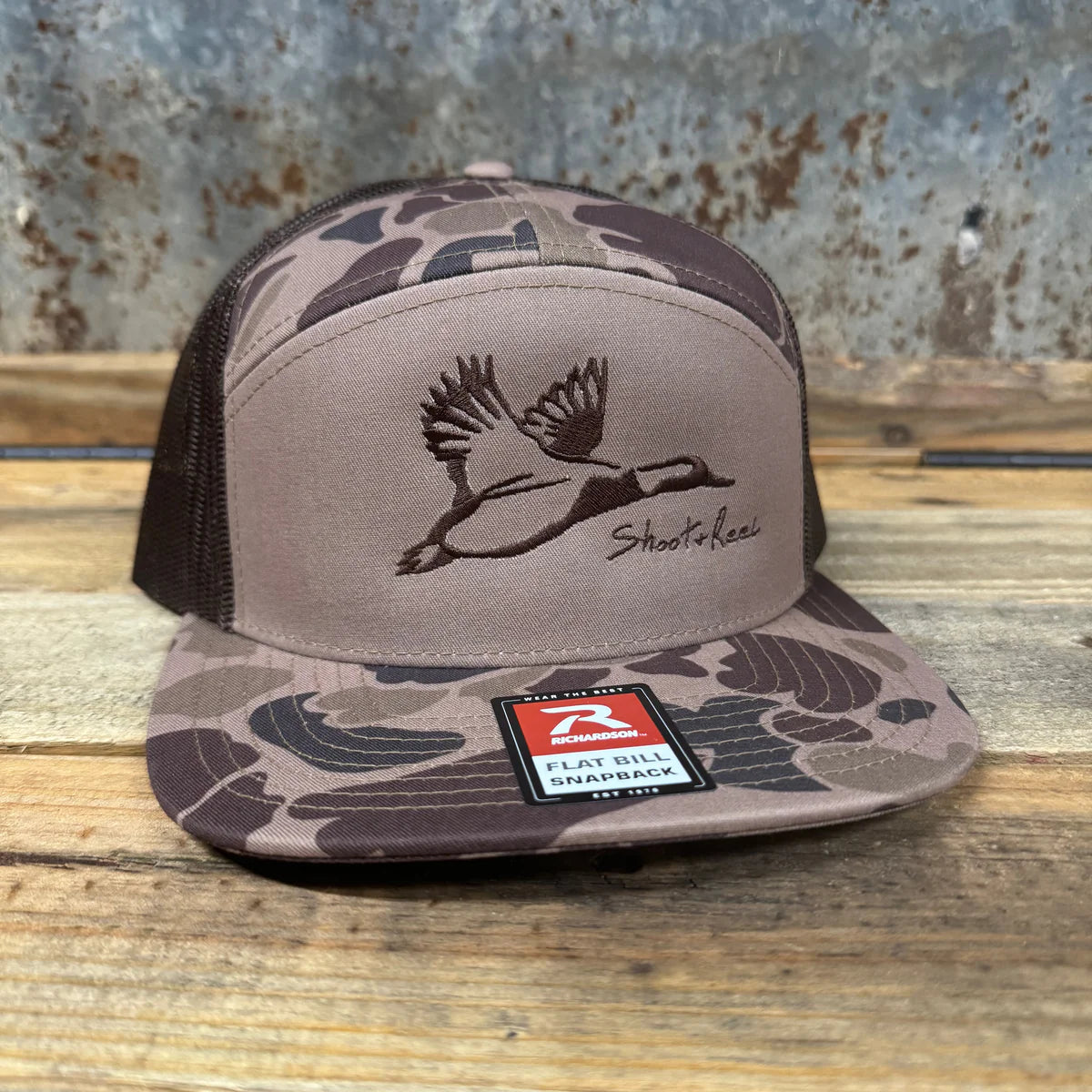 Bark Duck Camo Mallard Embroidery Flatbill Hat