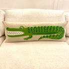 Alligator Embroidered Pillow
