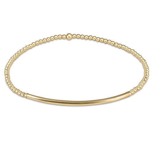 Classic Gold 2mm Bead Bracelet- Bliss Bar Gold