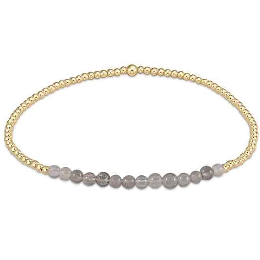 Gold Bliss 2mm Labradorite Bracelet