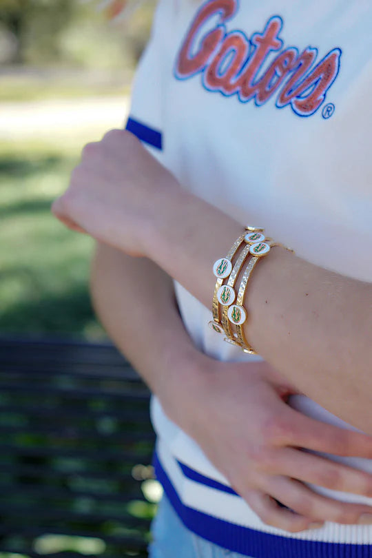 Florida Gators Enamel Claudia Bangle in White