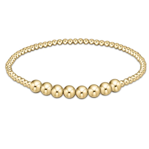 Classic Gold Beaded Bliss 2.5mm Bead Bracelet- 5mm Gold