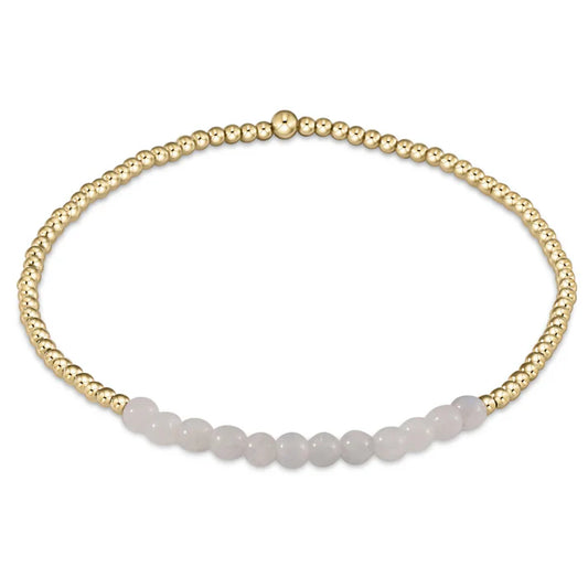 Gold Bliss 2mm Bead Bracelet-Moonstone