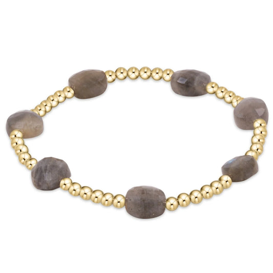 Admire Gold 3mm Bead Bracelet- Labradorite