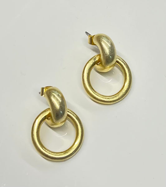 Eloise Drop Earring Matte Gold