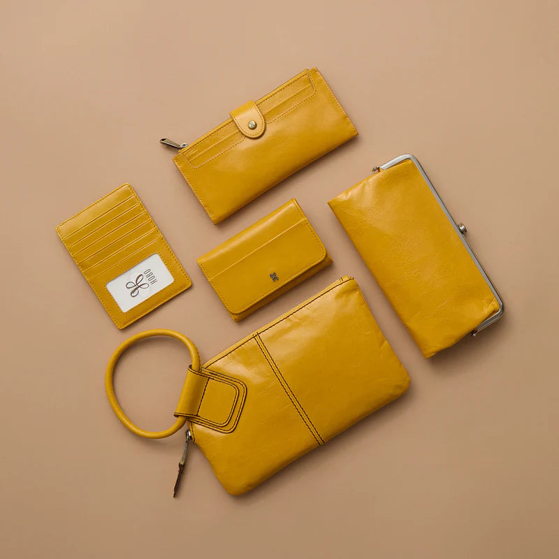 Euro Slide Card Case In Polished Leather