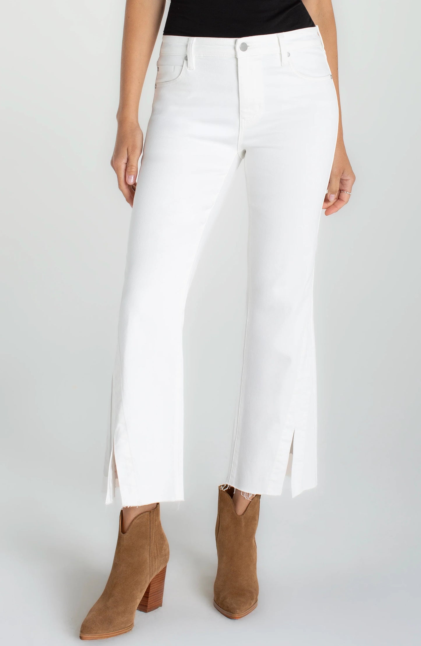 Hannah Crop Flare With Twisted Slit