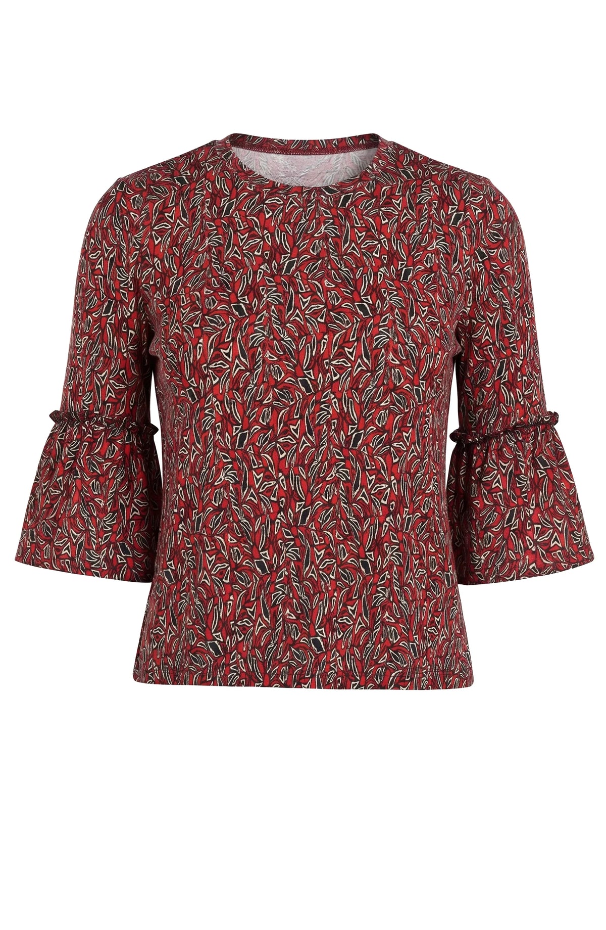 Flared Half Sleeve Knit Top