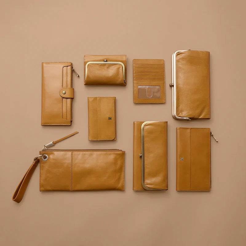 Euro Slide Card Case In Polished Leather