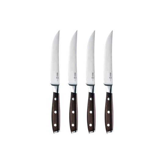 Avanta Smoked Teak Steak Knife Set - 4 Piece