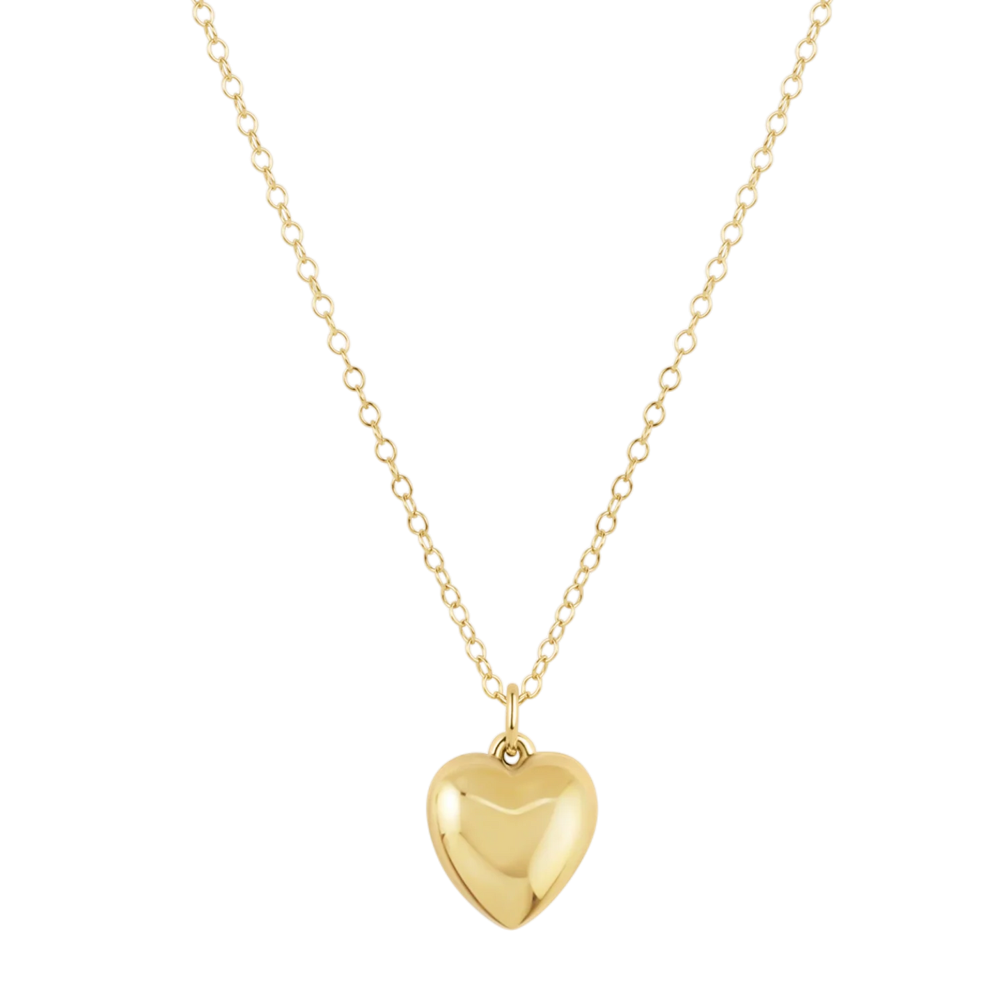 16" Necklace Gold- Love Push Gold Charm