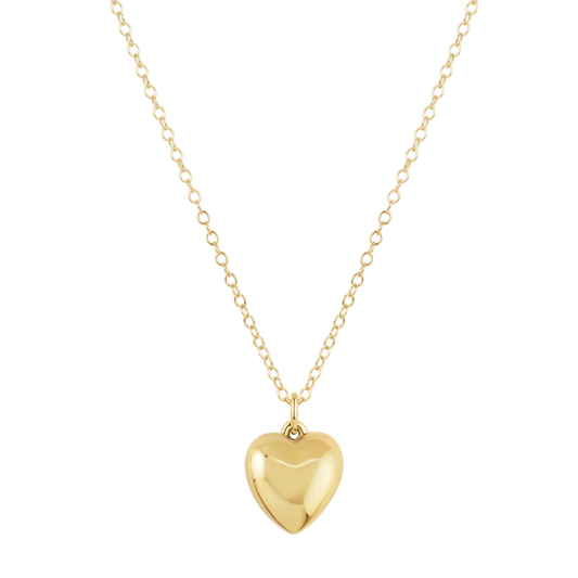 16" Necklace Gold- Love Push Gold Charm