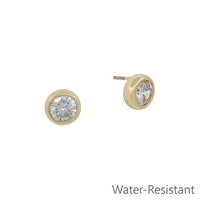 Ori Gold Clear Earrings