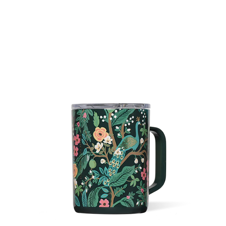 Mug - 16 oz. - Rifle Paper - Peacock Blue
