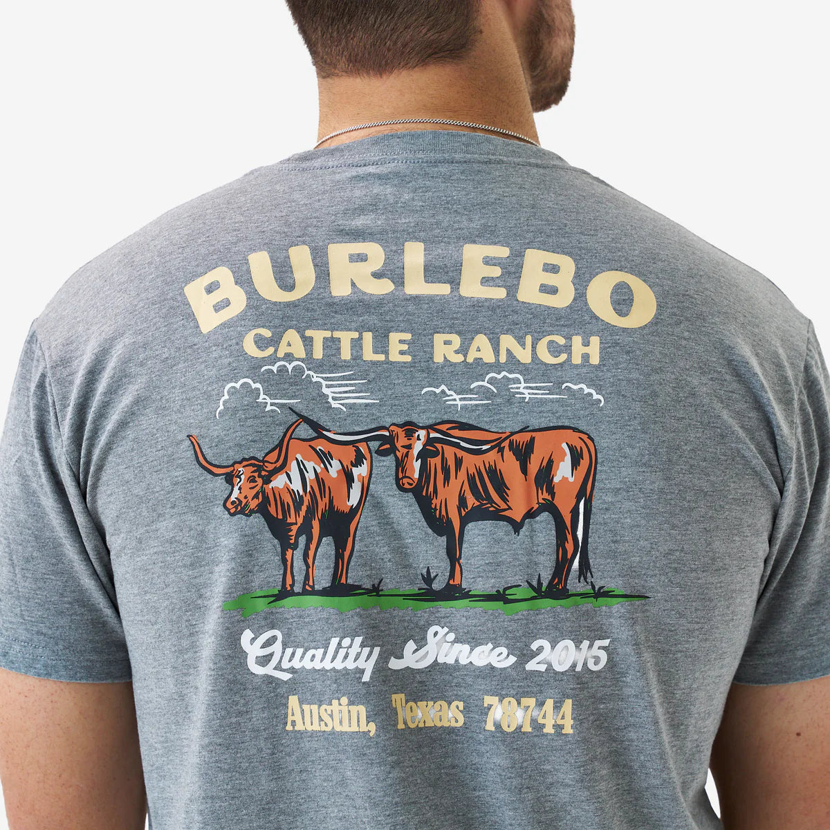 Adult Tee - Burlebo Cattle Ranch Dark Heather Grey