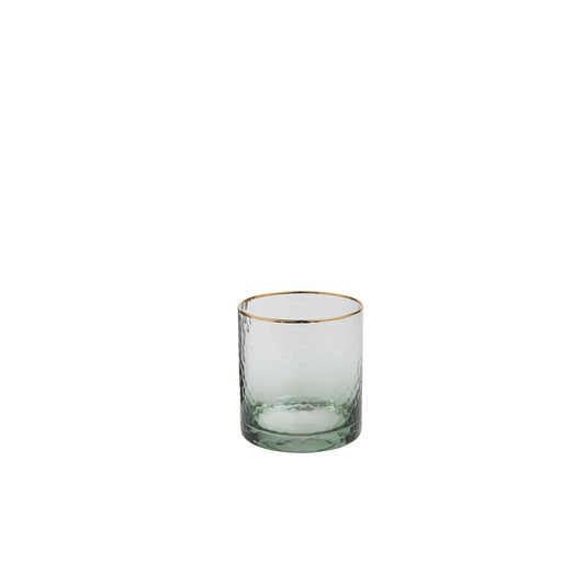 Giselle Green Rocks Bar Glass