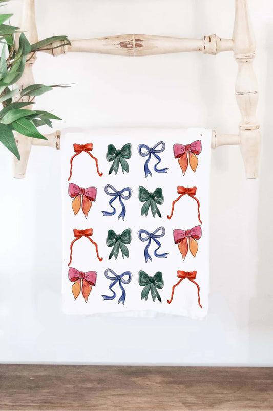 Bow Christmas Holiday Towel