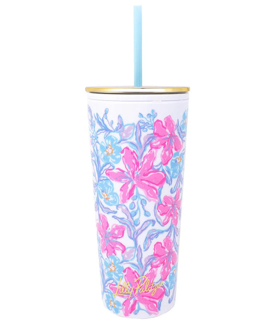 Tumbler with Straw, Beachside Heaven