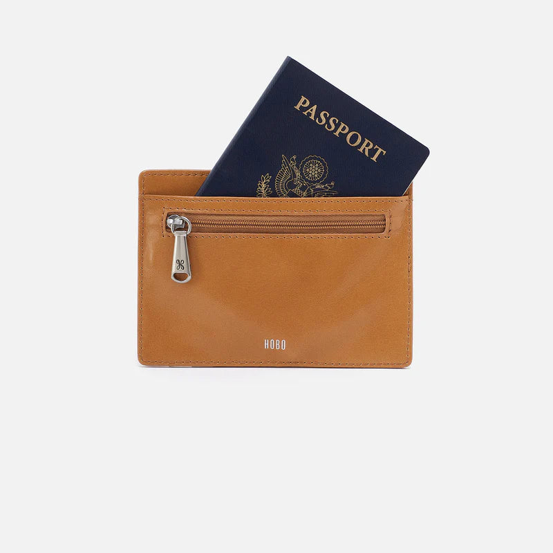 Euro Slide Card Case In Polished Leather