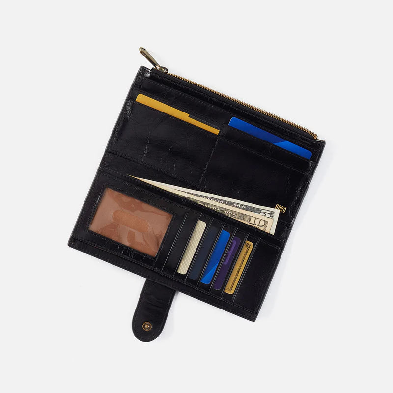 Dunn Continental Wallet in Polished Leather