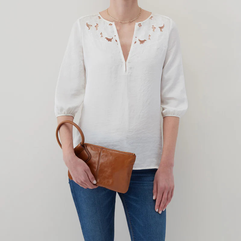 Sable Wristlet in Polished Leather