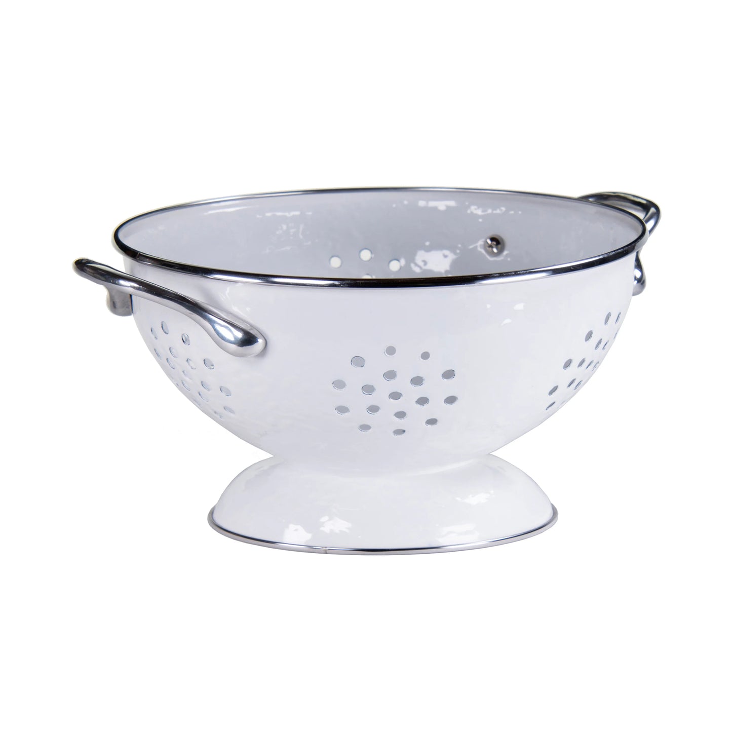 Solid White Petite Colander Small