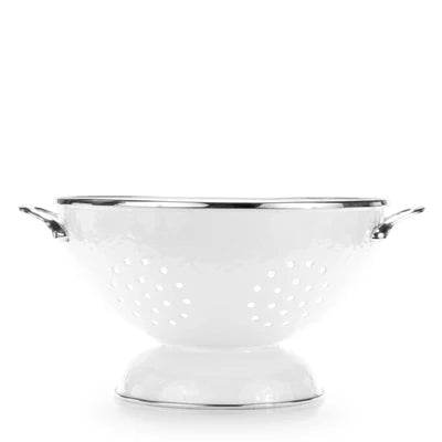 Solid White Large Colander