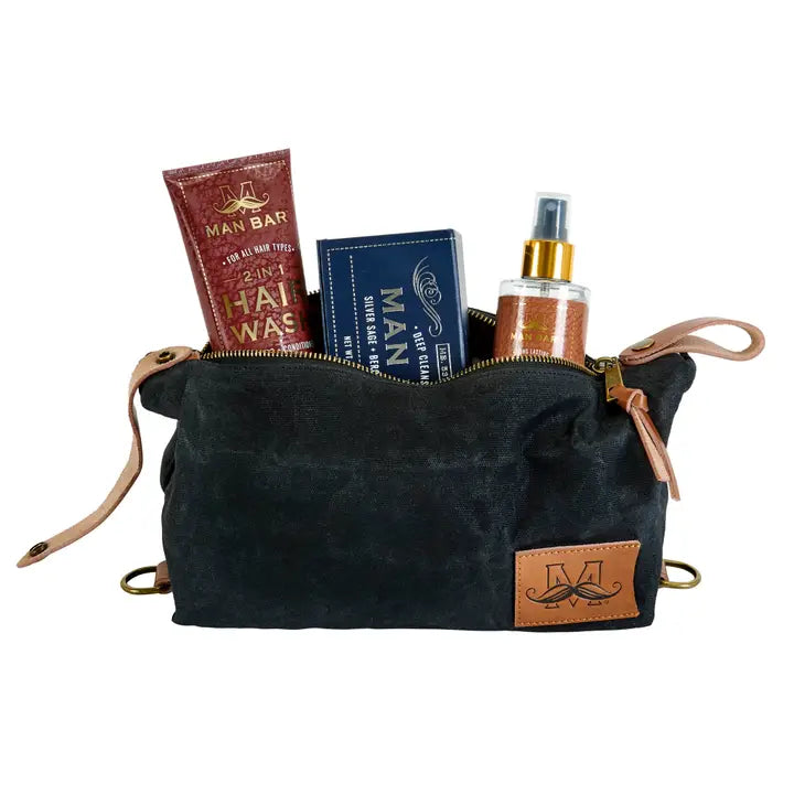 Man Bar Dopp Kit Waxed Canvas Bag