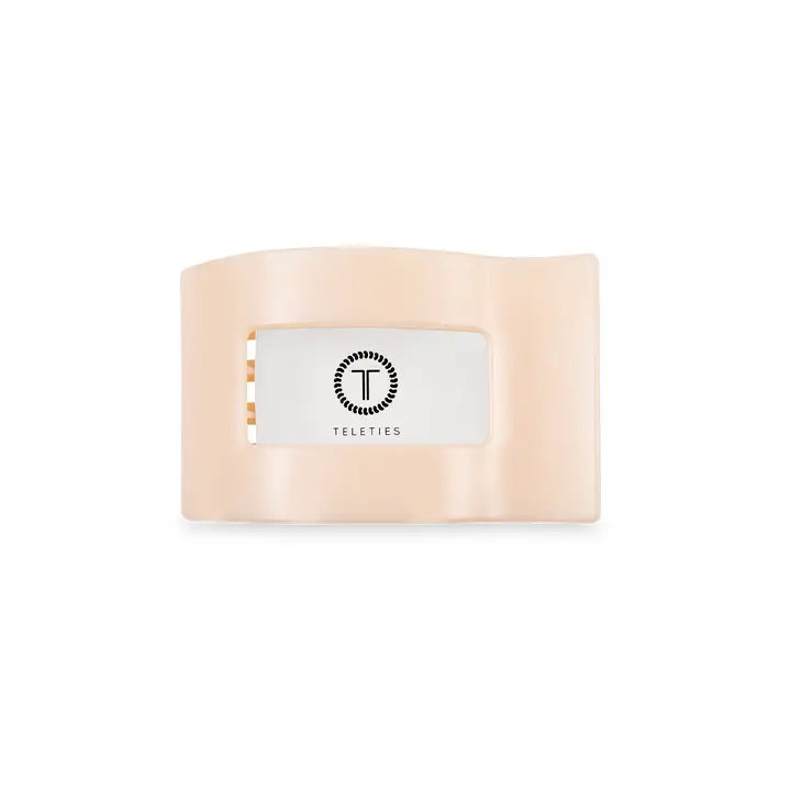 Almond Beige Flat Rectangle Hair Clip