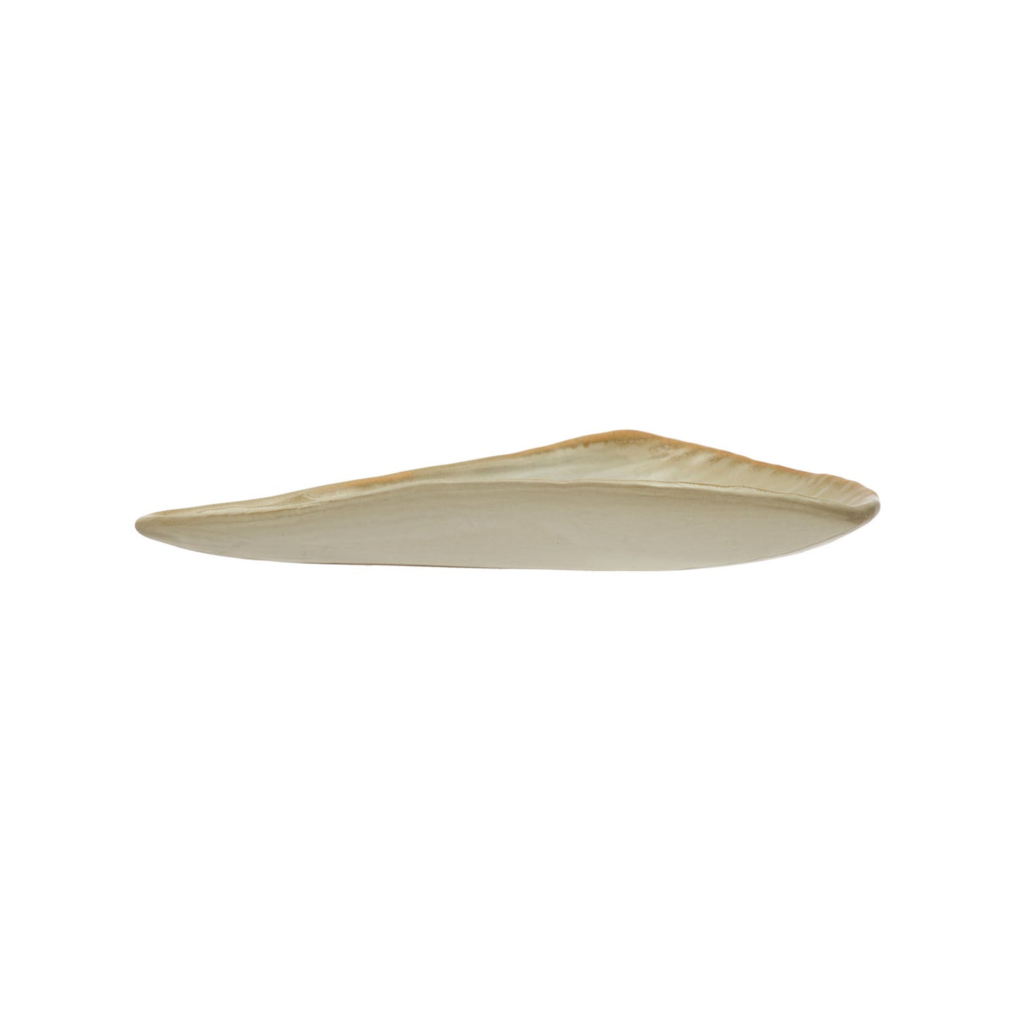 Stoneware Pleated Plate, Reactive Glaze