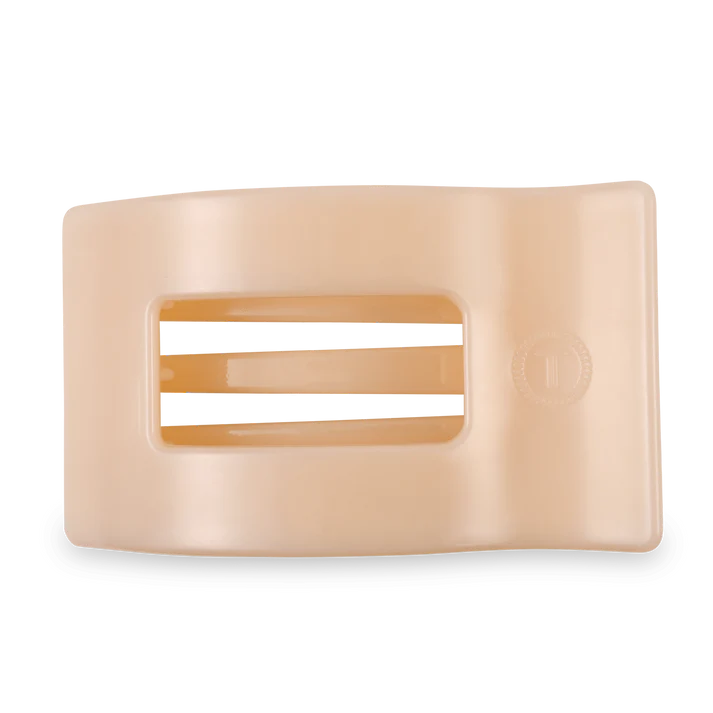 Almond Beige Large Flat Rectangle Hair Clip