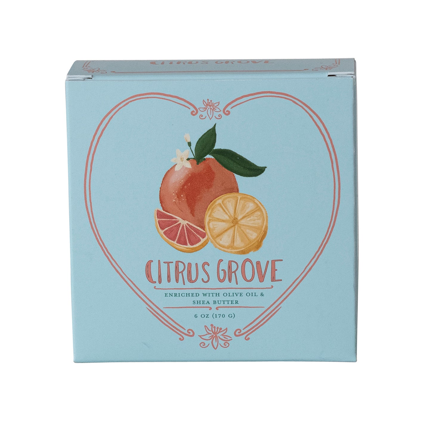 Citrus Grove Heart Shaped Bar Soap