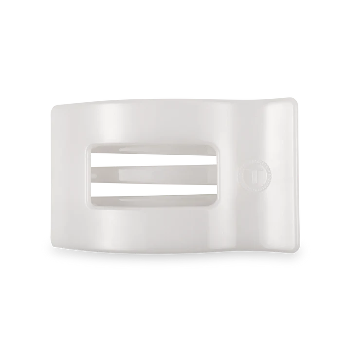 Coconut White Flat Square Hair Clip