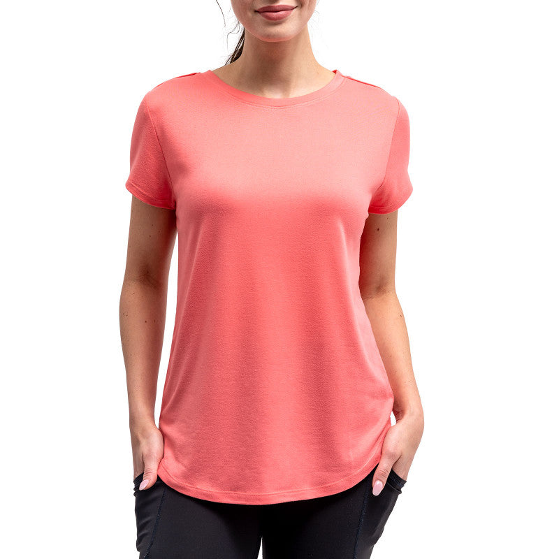 Dream Tee Coral Loungewear Top