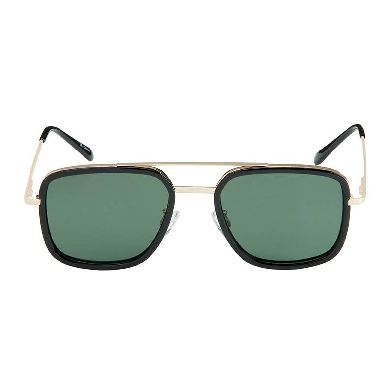 7877 Polarized Square Metal Aviators