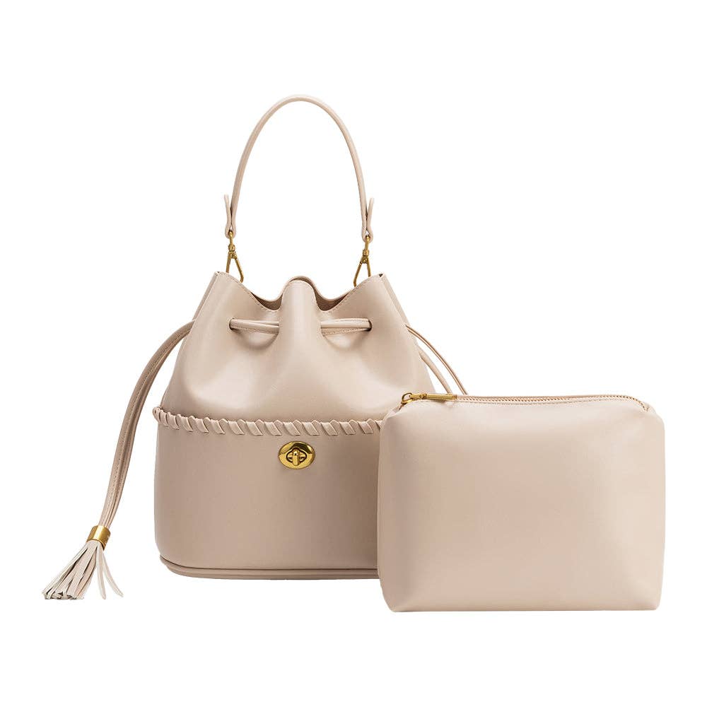 Janae Bone Recycled Vegan Leather Top Handle Bag