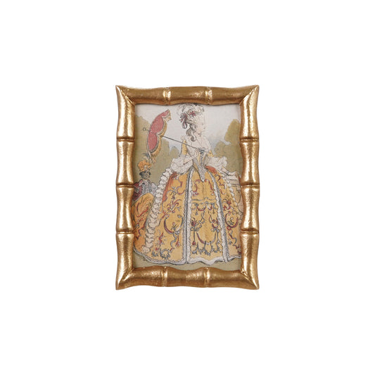 Resin Bamboo Style Photo Frame - Antique Gold Finish