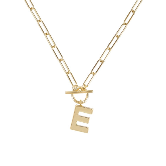 Toggle Initial Necklaces in Gold