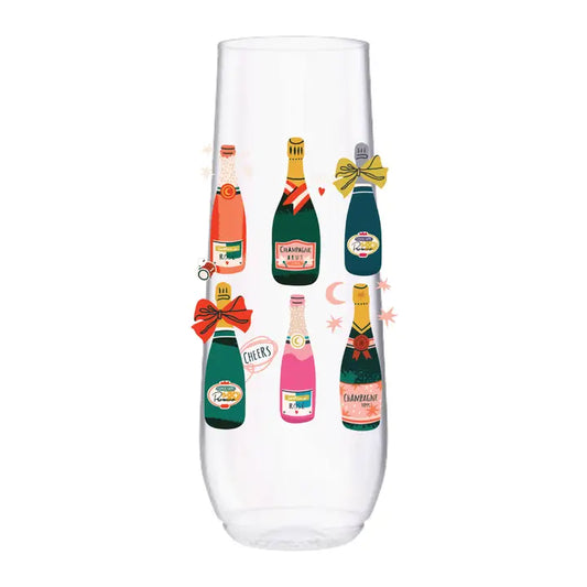 Fun Champagne Bottle 9 oz Flute Tossware